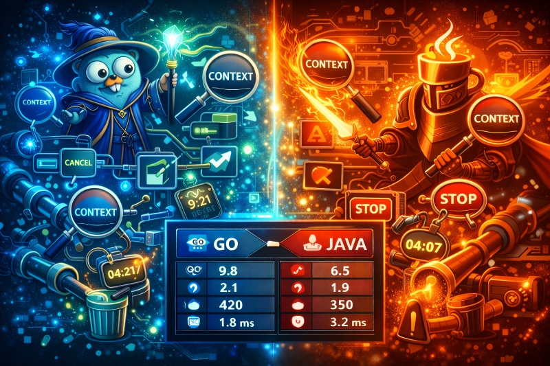 Context, propagation, and cancellation patterns in Go vs Java | Patterns, idioms, and best practices of Go