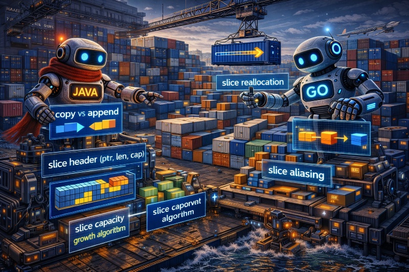 Slice internals в Go ↔ Java: от заголовка до скрытых аллокаций