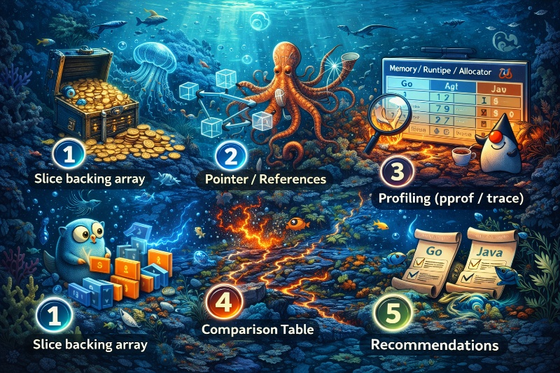 Memory / Runtime / Allocator - Go vs Java